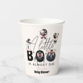 Gobelets En Papier Baby shower gothique d'Halloween rose (Verso)