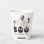 Gobelets En Papier Baby shower gothique d'Halloween rose (Recto)