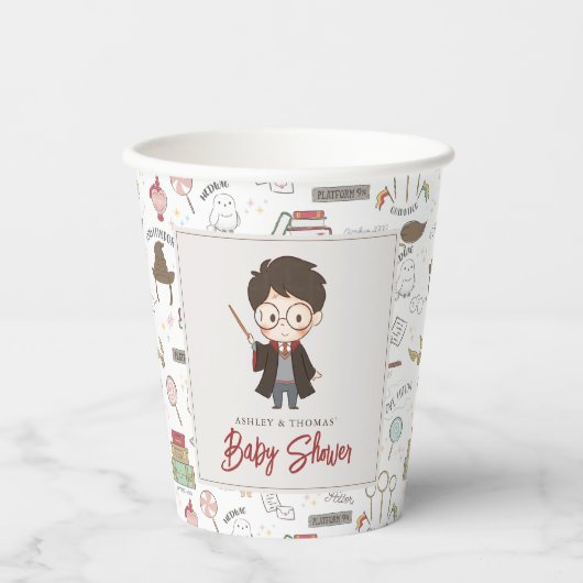Gobelets En Papier Baby shower Harry Potter simple (Recto)