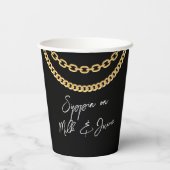 Gobelets En Papier Baby shower Hip hop Gold Chain (Verso)