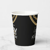 Gobelets En Papier Baby shower Hip hop Gold Chain (Gauche)