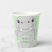 Gobelets En Papier Baby shower Hippo (Verso)