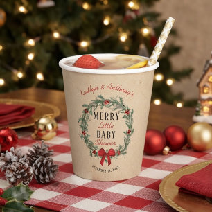 Gobelets En Papier Baby Shower Joyeux Petit Noël