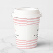 Gobelets En Papier Baby shower jumeau rose bleu moderne fête de typog (Droite)