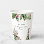 Gobelets En Papier Baby shower jungle Animaux Safari tropical (Recto)