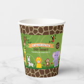 Gobelets En Papier Baby shower Jungle Safari (Recto)