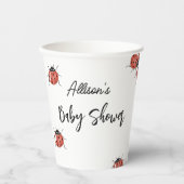 Gobelets En Papier Baby shower Ladybug mignon (Recto)