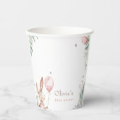 Gobelets En Papier baby shower lapin (Recto)