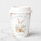 Gobelets En Papier Baby shower lapin de lapin rose (Verso)