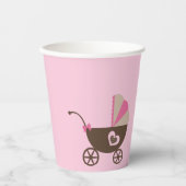 Gobelets En Papier Baby shower léopard et rose (Recto)