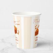 Gobelets En Papier Baby shower Little Cutie Pie Citrouille Fall Strip (Droite)