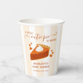 Gobelets En Papier Baby shower Little Cutie Pie Citrouille Fall Strip (Recto)