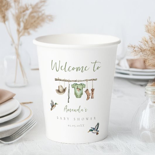 Gobelets En Papier Baby shower Little Hunter
