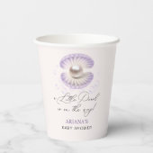 Gobelets En Papier Baby shower Little Pearl (Verso)