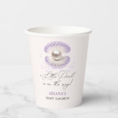 Gobelets En Papier Baby shower Little Pearl (Recto)