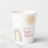 Gobelets En Papier Baby shower Little Sun & Rainbow (Verso)