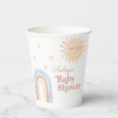 Gobelets En Papier Baby shower Little Sun & Rainbow (Recto)
