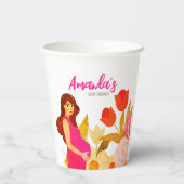 Gobelets En Papier Baby shower maman enceinte (Verso)