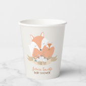 Gobelets En Papier Baby shower Maman et Baby Fox (Recto)