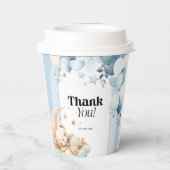 Gobelets En Papier Baby shower Merci Blue Boy (Verso)