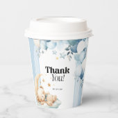 Gobelets En Papier Baby shower Merci Blue Boy (Recto)