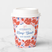 Gobelets En Papier Baby shower mignet aux fraises sucrées (Recto)
