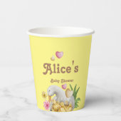 Gobelets En Papier Baby shower mignon maman et bébé neutre (Verso)