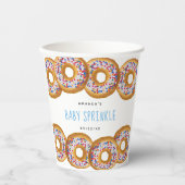 Gobelets En Papier Baby shower moderne Donut Boys saupoudrer (Recto)