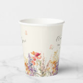 Gobelets En Papier Baby shower moderne et Fleur sauvage (Droite)