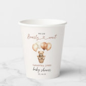 Gobelets En Papier Baby shower moderne Teddy Bear Genre Neutre (Recto)