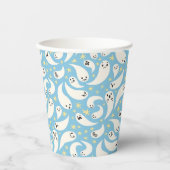 Gobelets En Papier Baby shower Motif bleu Little Boo (Recto)