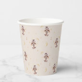 Gobelets En Papier Baby shower Motif Boho Mommy and Baby Owl (Recto)