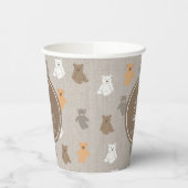 Gobelets En Papier Baby shower Motif de mignet ours (Gauche)
