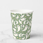 Gobelets En Papier Baby shower Motif Little Boo Green (Droite)