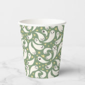 Gobelets En Papier Baby shower Motif Little Boo Green (Recto)