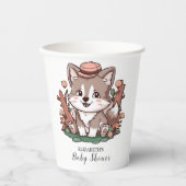 Gobelets En Papier Baby shower Mystical Dreamy Wolf (Recto)