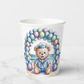 Gobelets En Papier Baby shower Nautical Teddy Bear Beach Boy (Verso)