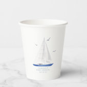Gobelets En Papier Baby shower nautique minimal Ahoy Boy's (Recto)