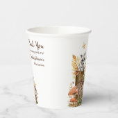 Gobelets En Papier Baby shower neutre de forêt rustique (Gauche)