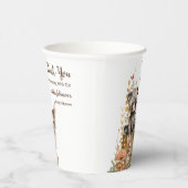 Gobelets En Papier Baby shower neutre de forêt rustique (Droite)