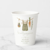 Gobelets En Papier Baby shower neutre de genre cultivé localement (Verso)