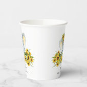 Gobelets En Papier Baby shower neutre d'éléphant doux (Gauche)