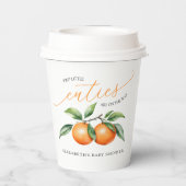 Gobelets En Papier Baby shower Orange de Cute Twins (Verso)