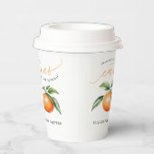 Gobelets En Papier Baby shower Orange de Cute Twins (Droite)