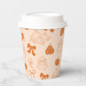 Gobelets En Papier Baby shower orange petit Citrouille (Recto)