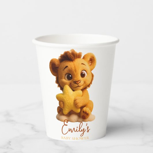 Gobelets En Papier Baby Shower Paper Cup – Little Lion & Star (Recto)