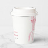Gobelets En Papier Baby shower paper cups with a delicate bow. (Droite)