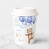 Gobelets En Papier Baby Shower Paper Cups with teddy bear. (Verso)
