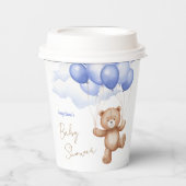 Gobelets En Papier Baby Shower Paper Cups with teddy bear. (Recto)