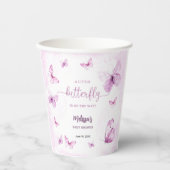 Gobelets En Papier Baby Shower Papillon (Recto)
